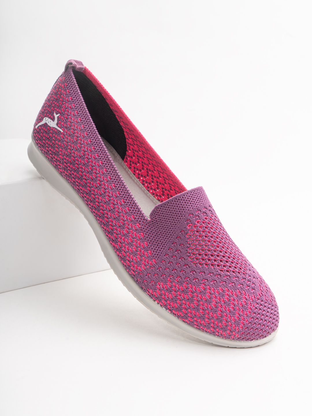 Marc Loire Women Purple & Pink  Woven Design Slip-On Sneakers