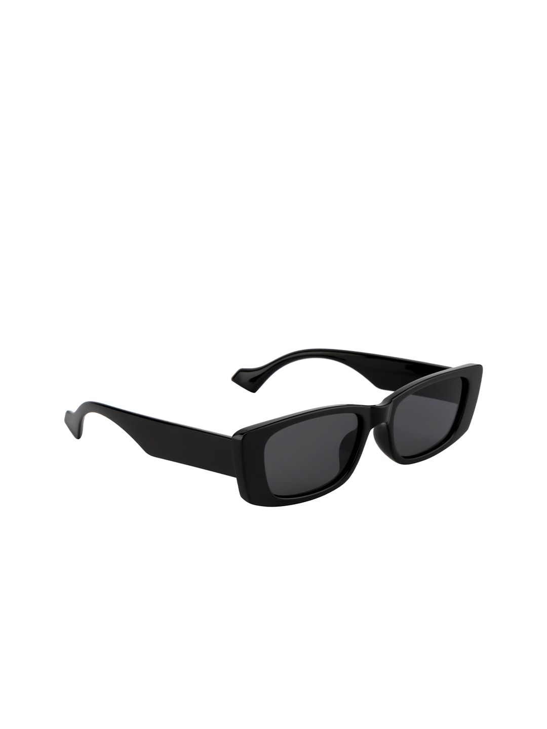 Ted Smith Unisex Grey Lens & Black Rectangle Sunglasses TS-CHOCOEYE_BLK Price in India
