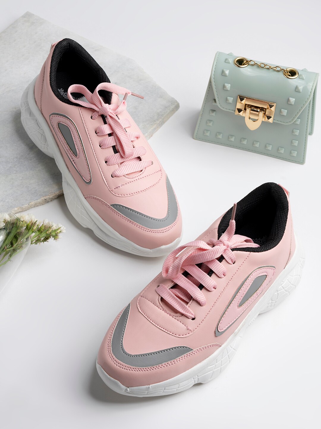 Shoetopia Women Pink Sneakers Price in India