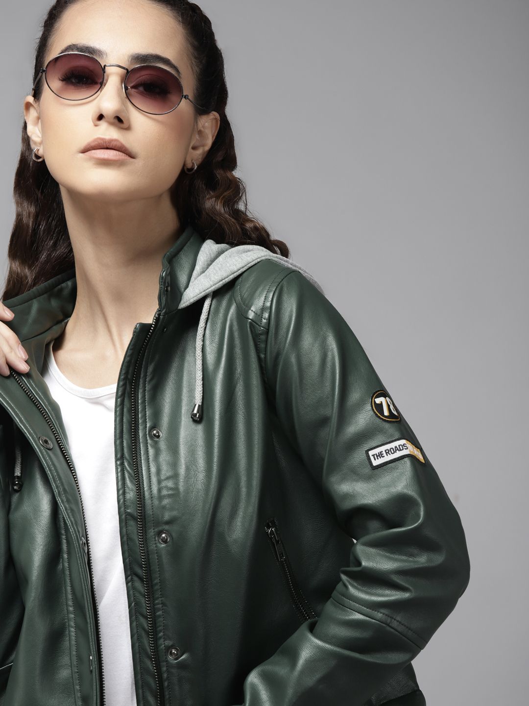 Roadster Women Green Solid Coated Hooded Tailored Jacket Price in India