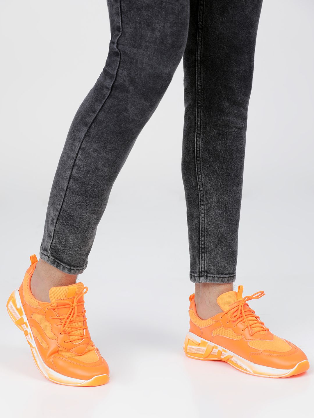 HIGHLANDER Men PU Lace-Up Sneakers