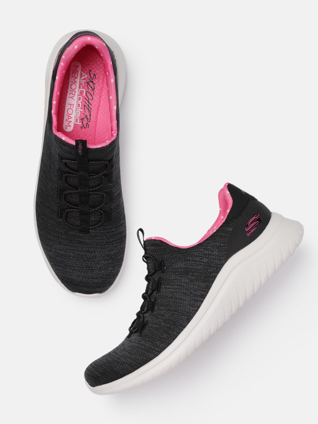 Skechers Women Black Ultra Flex 2.0 Sneakers Price in India