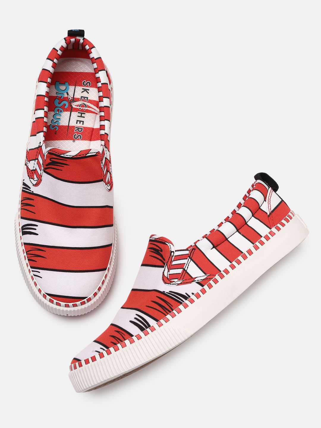 Skechers Women Red Striped V'LITES - WE SAW HIM! Sneakers Price in India