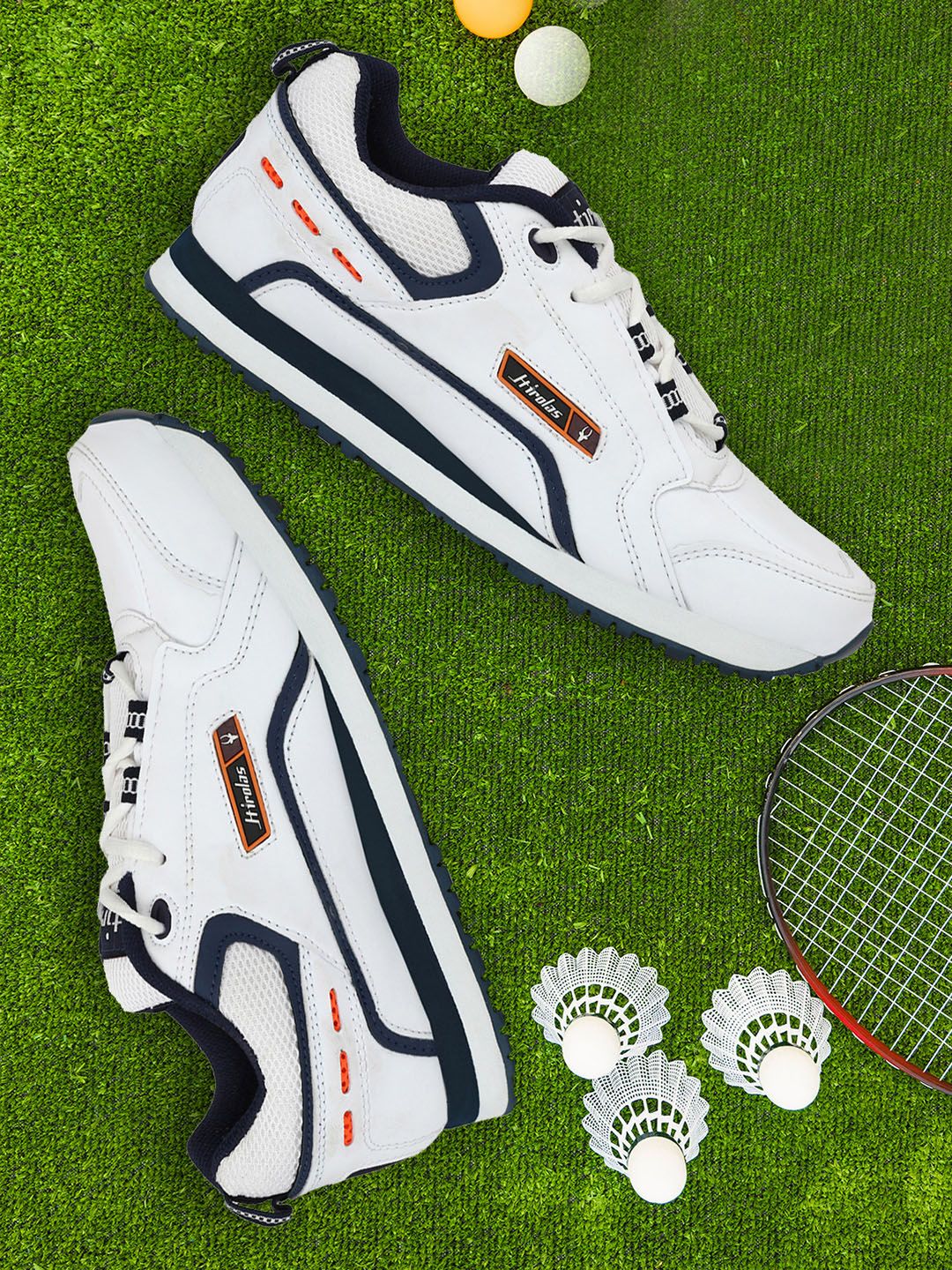 HIROLAS Men White Synthetic Running Shoes