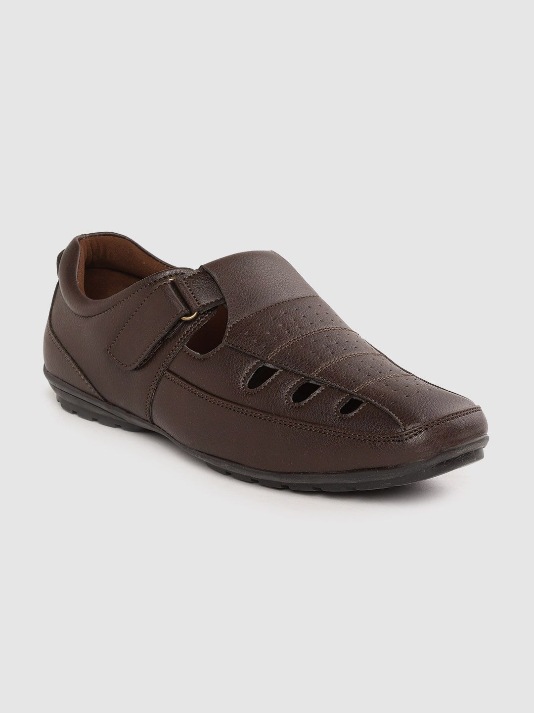 Roadster Men Brown Solid Shoe-Style Sandals