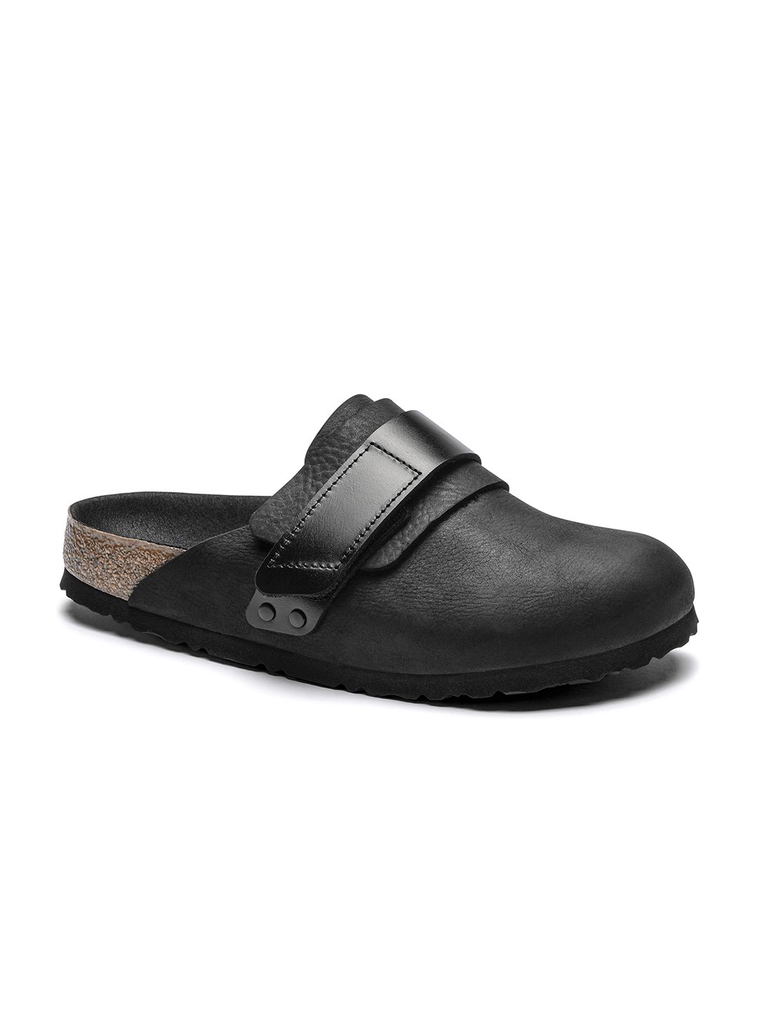 Birkenstock Unisex Black Nagoya Nubuck Leather Regular Width Clogs Price in India