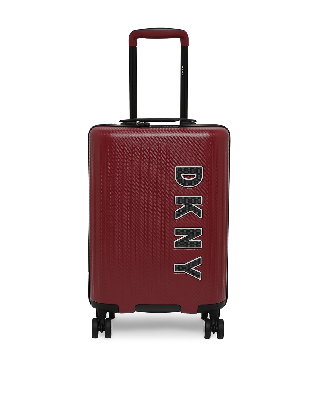 DKNY Red Textured BLAZE HS Hard-Sided Medium Trolley Suitcase Price in India