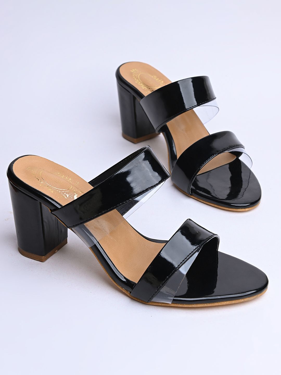 Shoetopia Black Block Heels Price in India