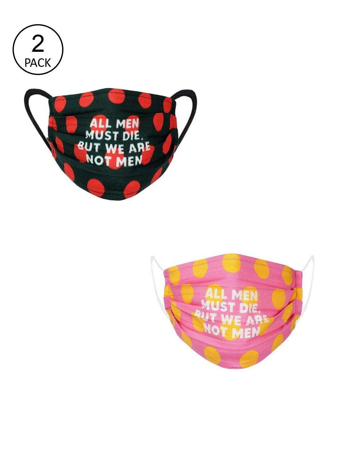 LIVE IT SAFE Unisex Pack Of 2 Printed 4-Ply Reusable Nano-Technology Cotton Cloth Masks Price in India