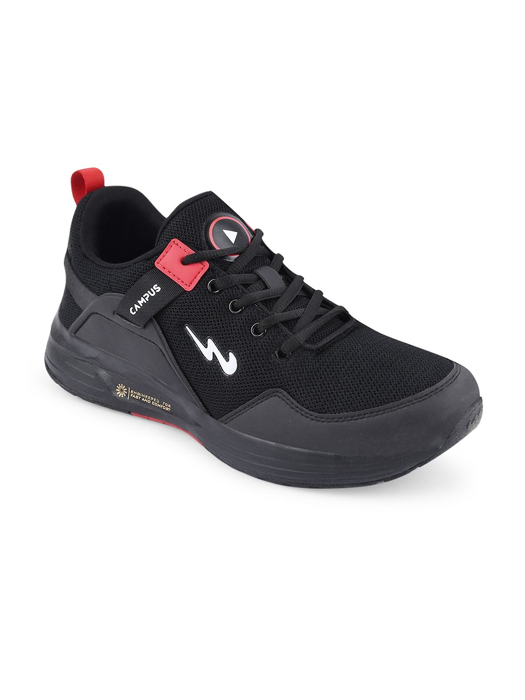 Campus Campus Men CESTER (N) Black Mesh Running Shoes