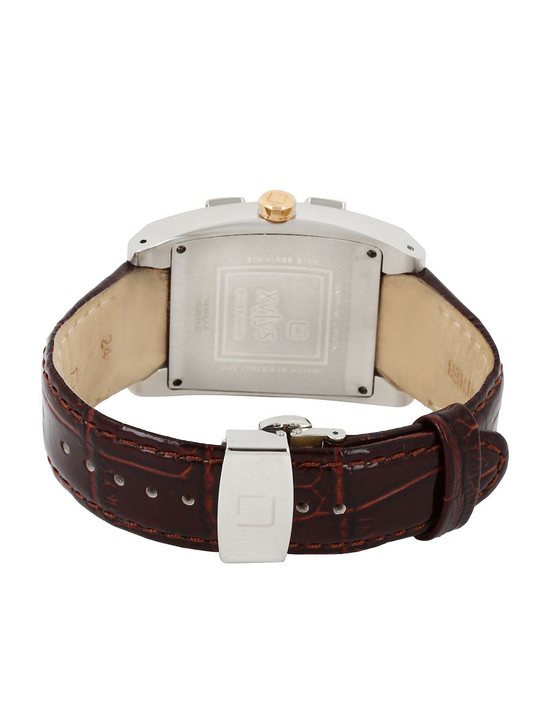 Buy Xylys Swiss Chronograph Black Leather Strap & Black Dial Watch