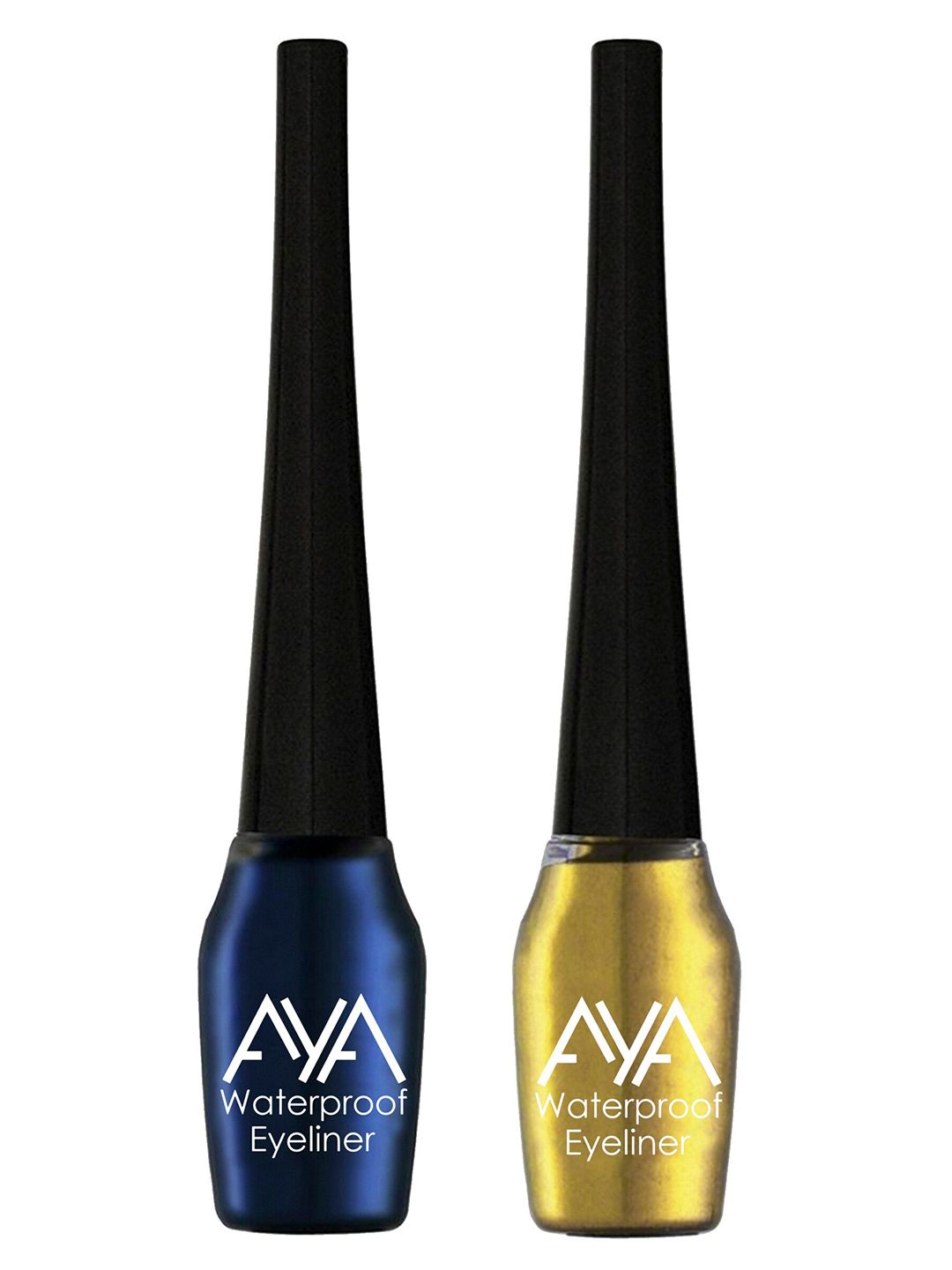 AYA Set of 2 Blue & Golden Waterproof Liquid Eyeliner - 5ml Each Price in India