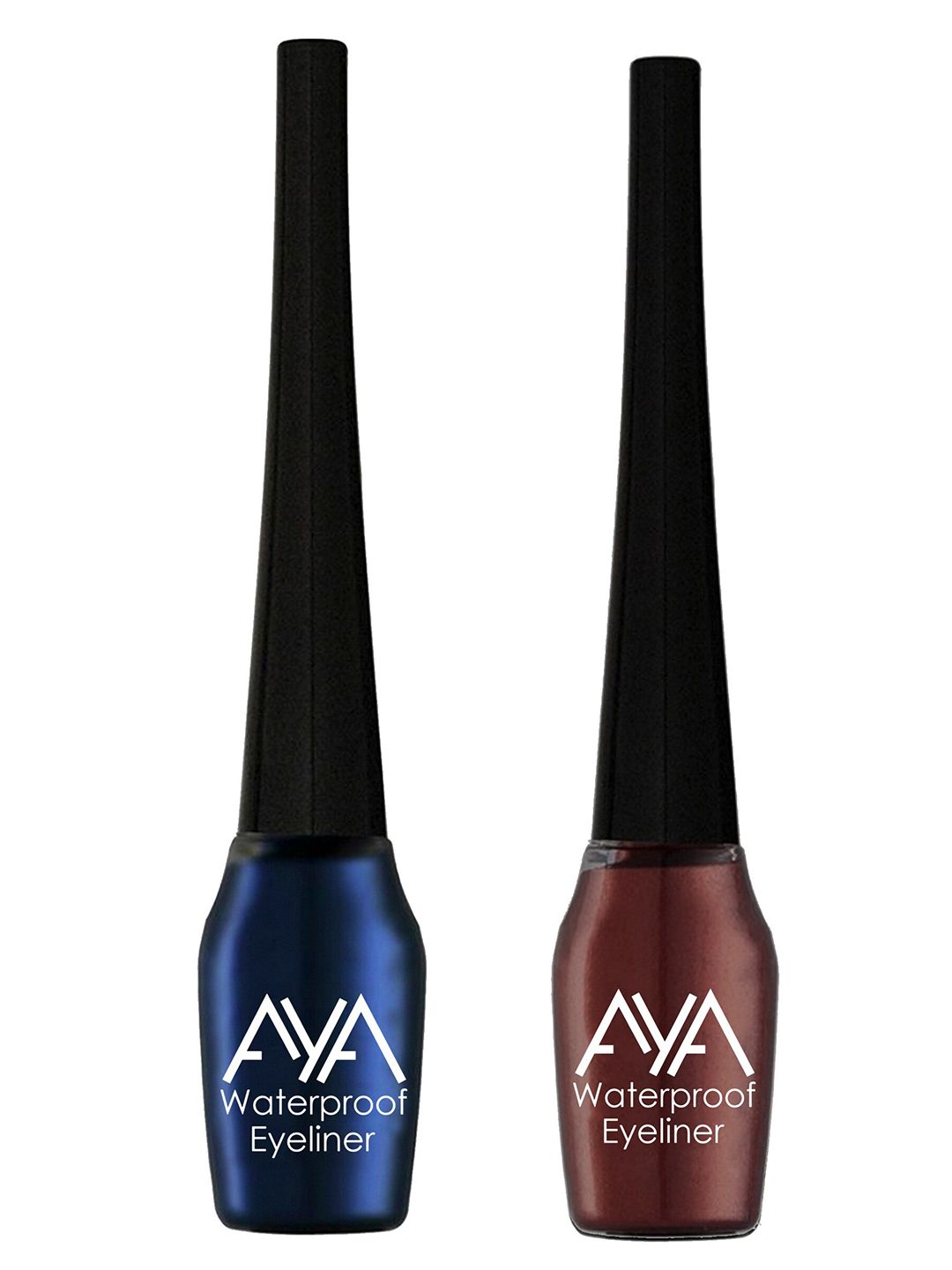 AYA Set of 2 Blue & Brown Waterproof Liquid Eyeliner - 5ml Each Price in India