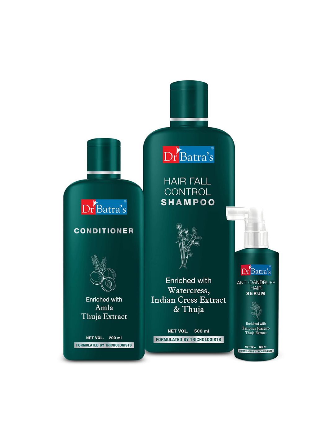 Dr. Batras Combo Of Anti Dandruff Hair Serum + Conditioner + Hair Fall Control Shampoo