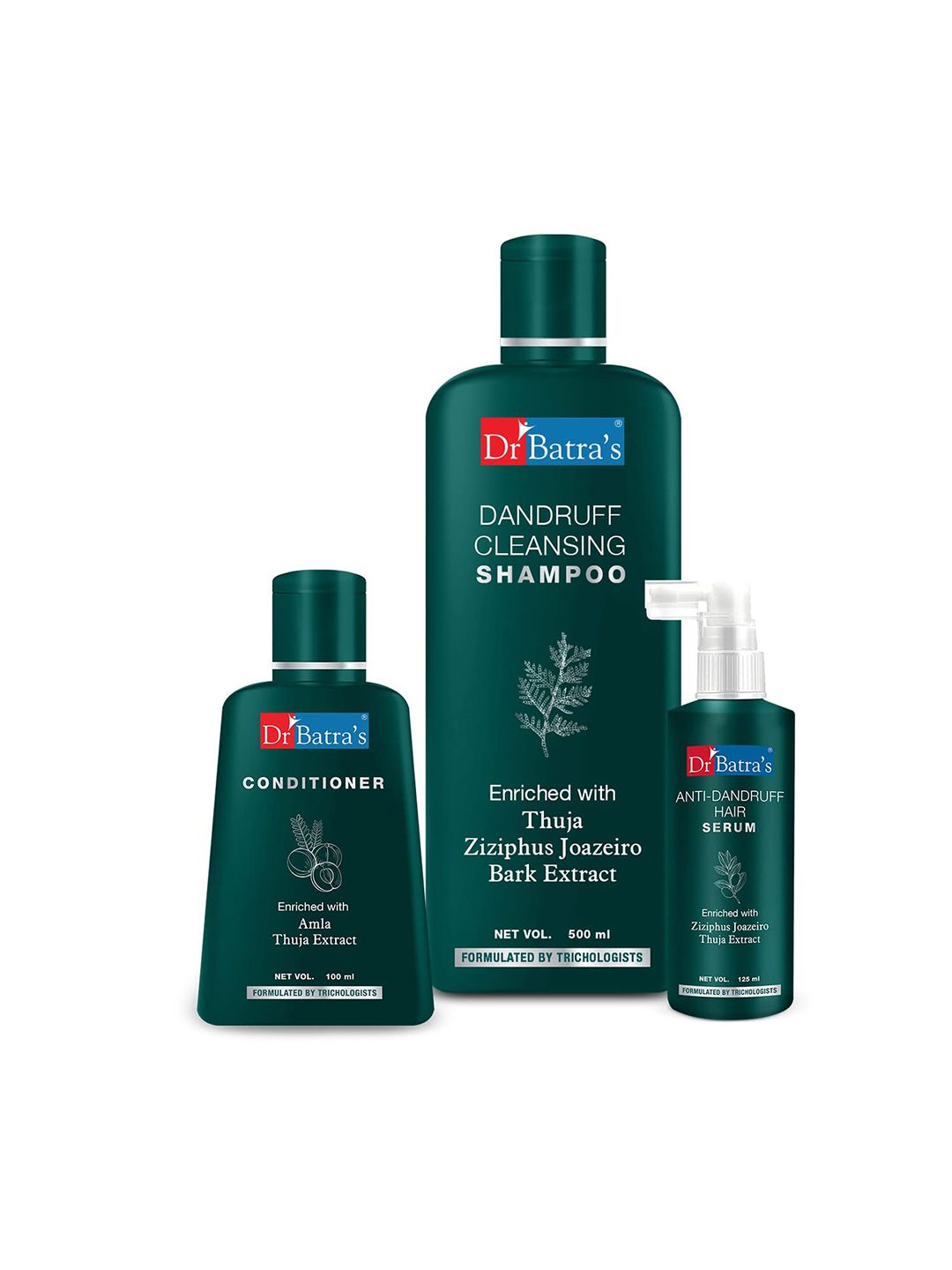 Dr. Batras Anti Dandruff Hair Serum + Conditioner 100ml + Dandruff Cleansing Shampoo 500ml