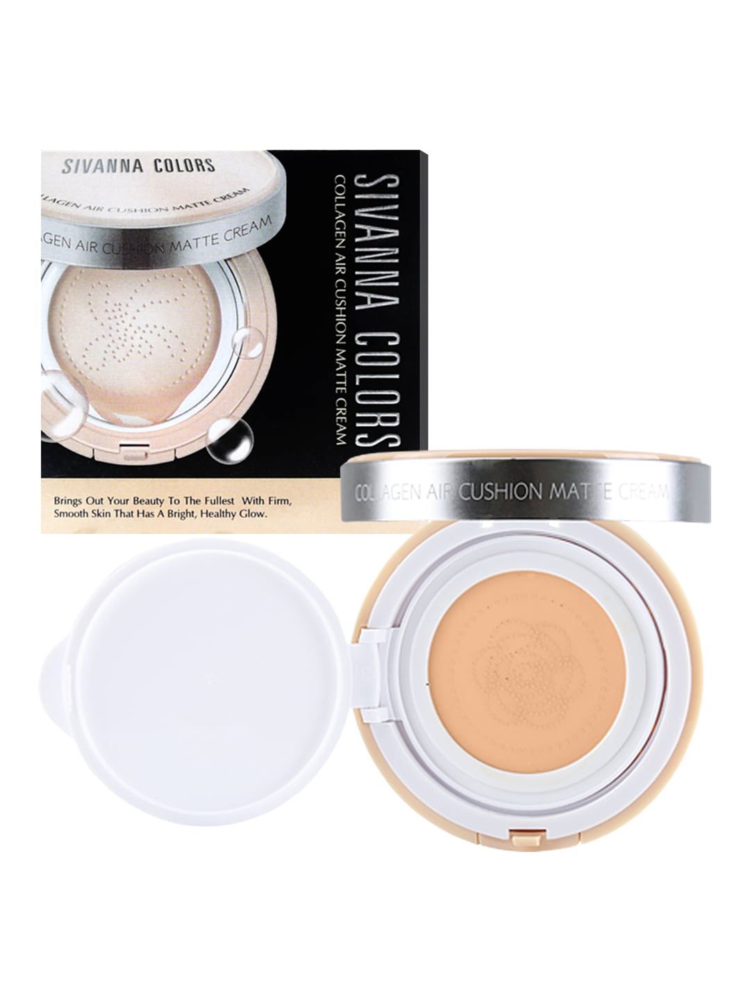 Buy Sivanna Colors Collagen Air Cushion Matte Foundation Cream