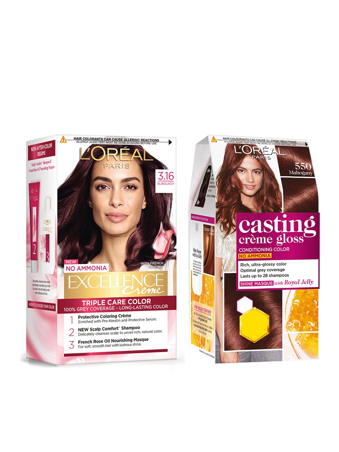 Loreal Paris Set of Casting Creme Gloss & Excellence Creme Hair Colour Price in India