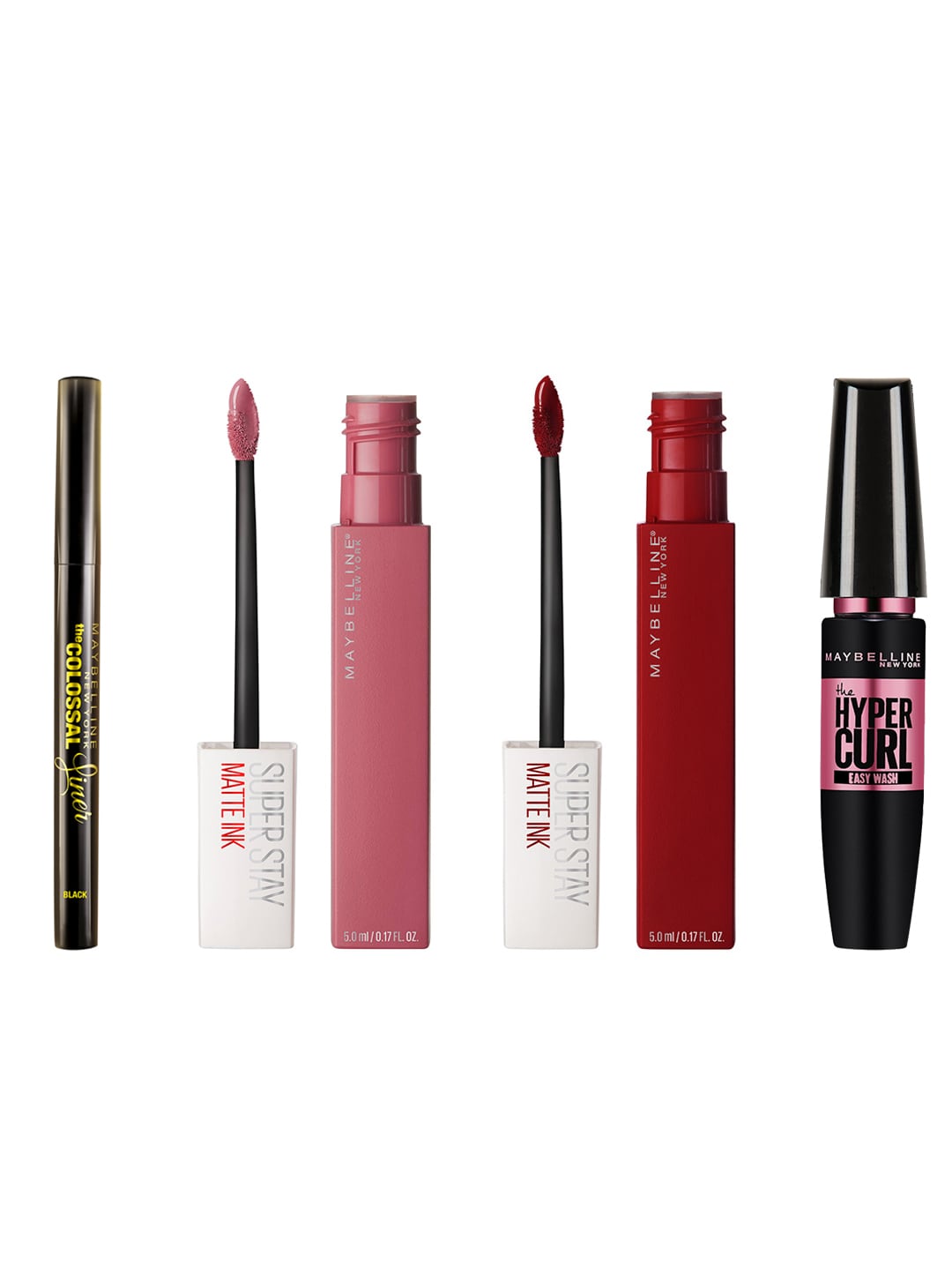 Maybelline New York Set Of Colossal Liner- Waterproof Mascara- Liquid Lipstick Price in India