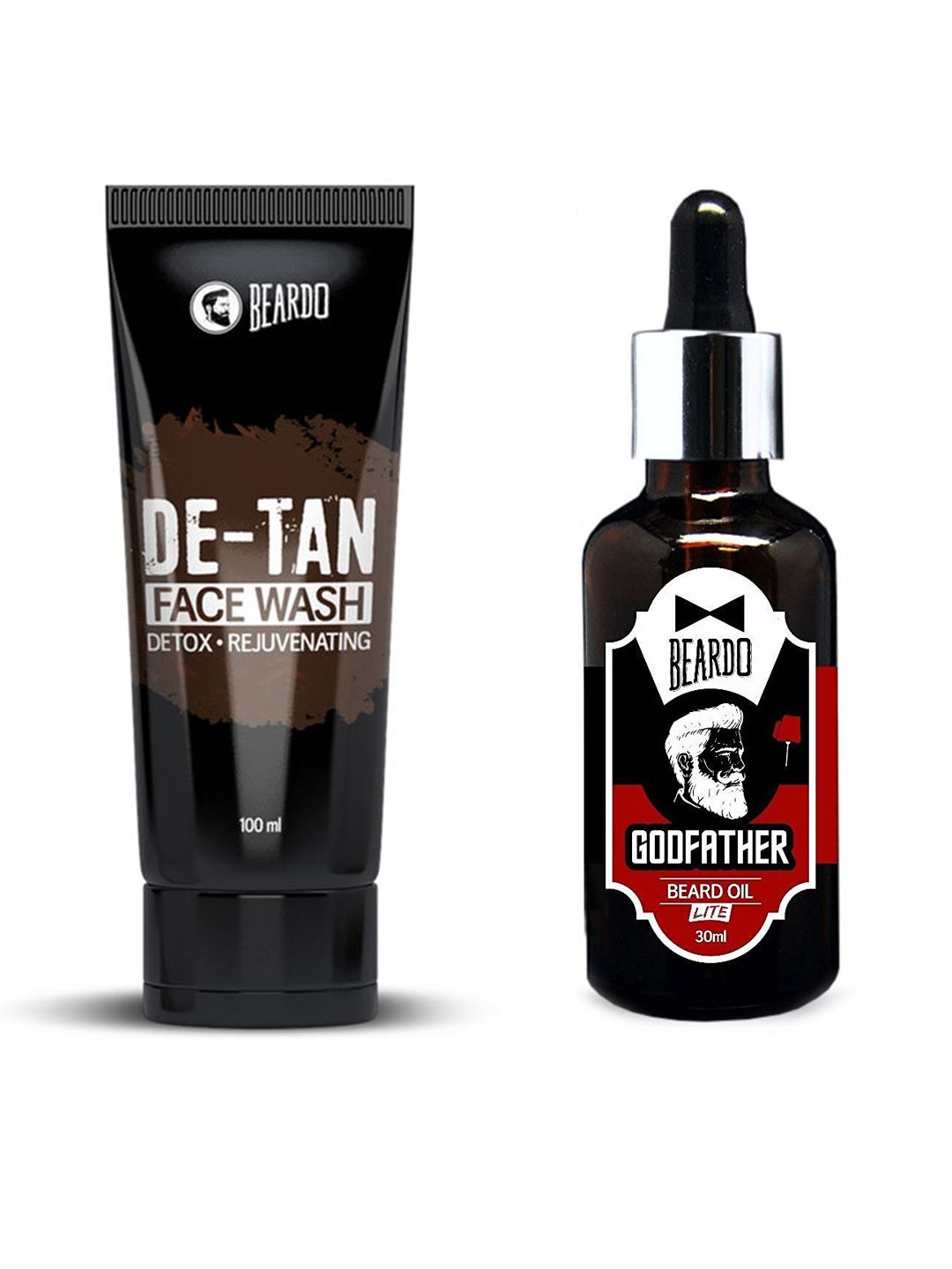 BEARDO Set Of De-tan Face Wash & Godfather Lite Beard & Mustache Oil