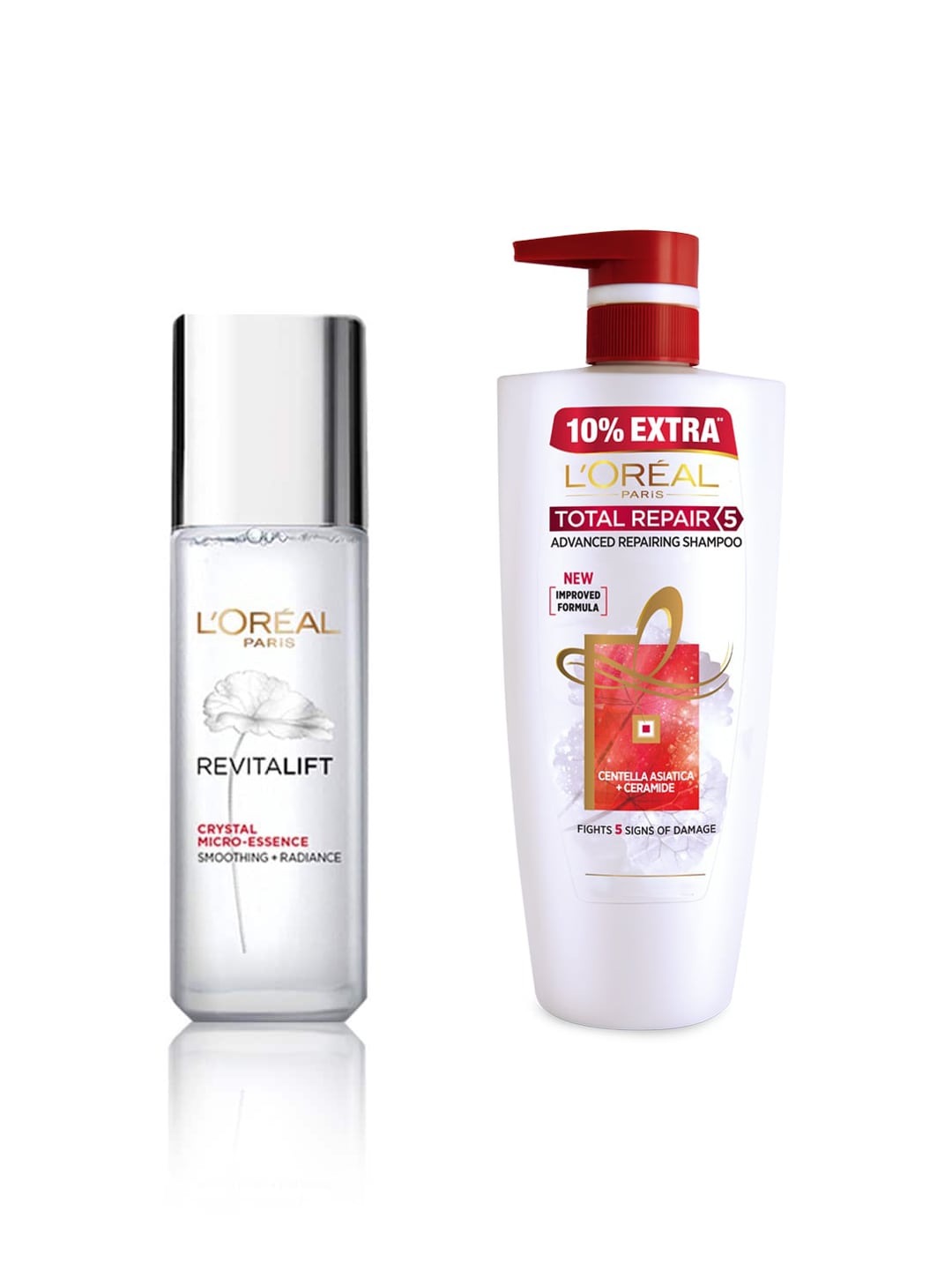 LOreal Paris Total Repair 5 Advanced Repairing Shampoo & Revitalift Crystal Face Serum Price in India