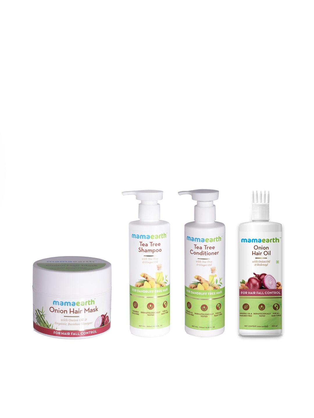 Mamaearth Sustainable Set of Hair Mask & Onion Hair Oil with Shampoo & Conditioner Price in India