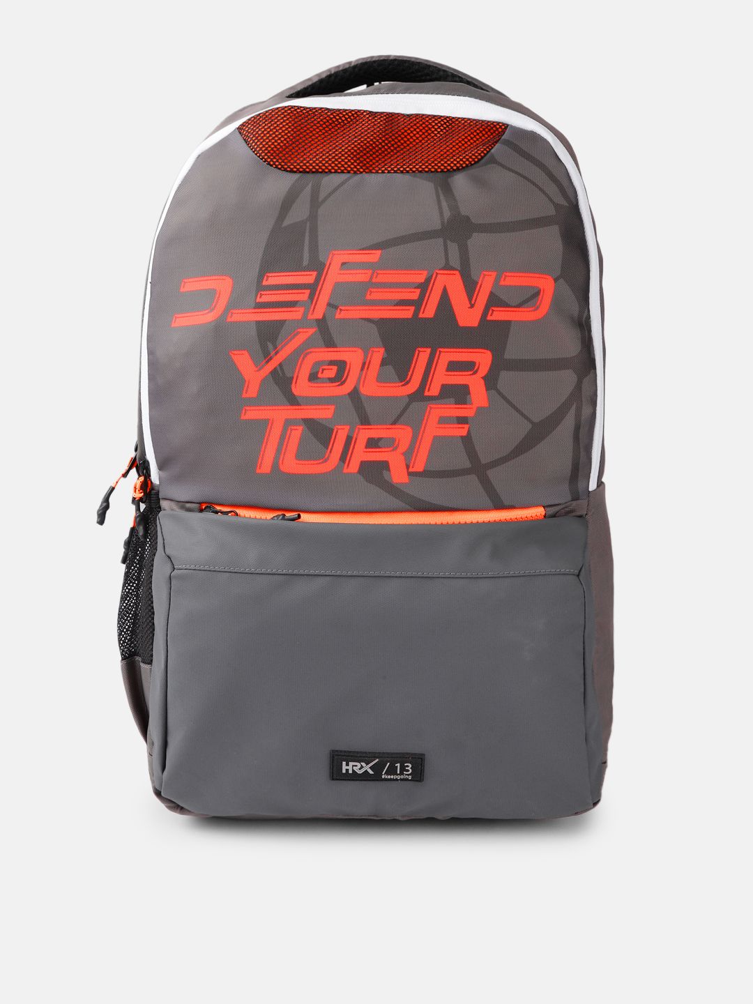 HRX by Hrithik Roshan Unisex Grey Turf Printed Backpack Price in India