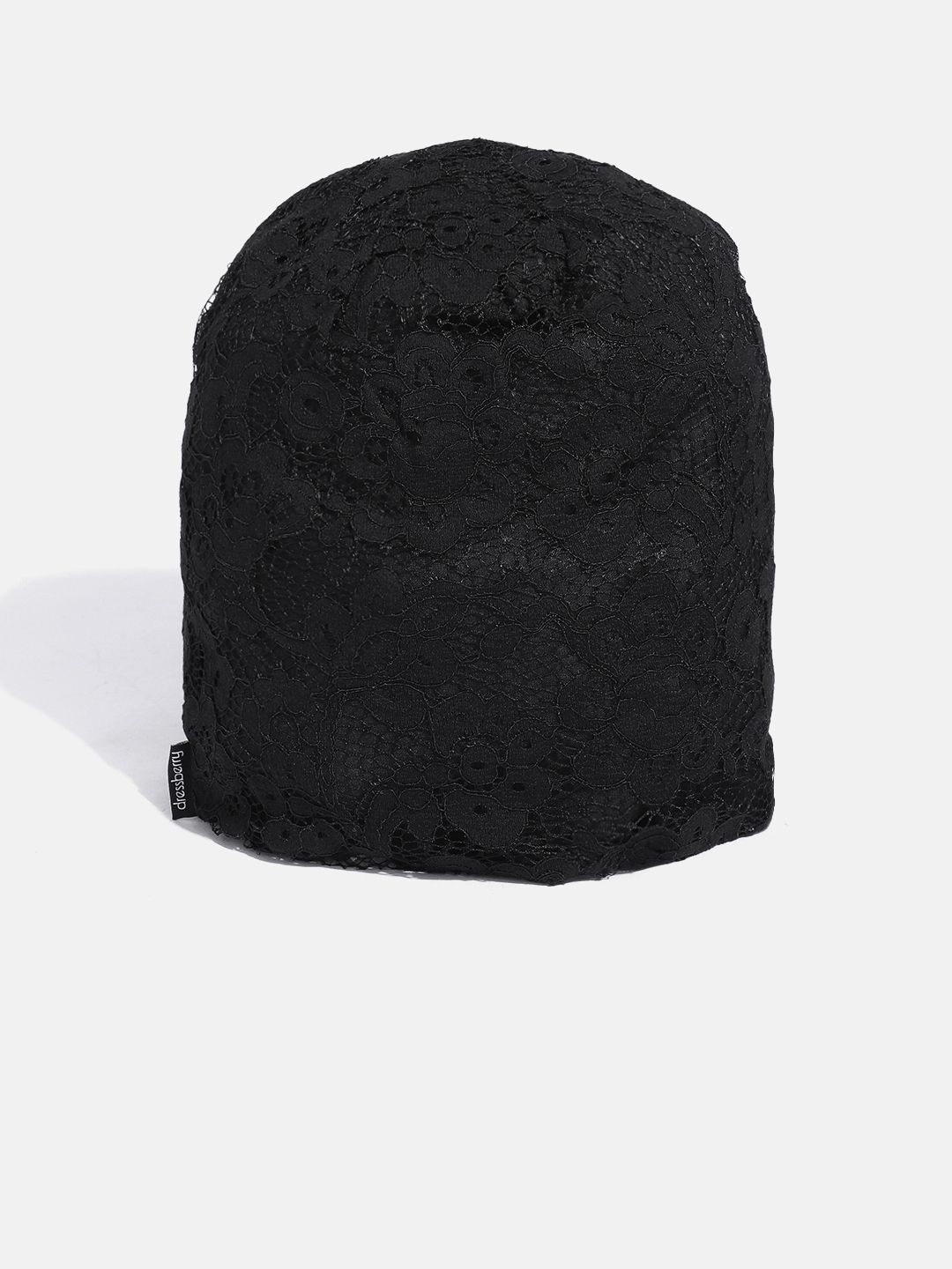 DressBerry Women Black Floral Lace Beanie Price in India