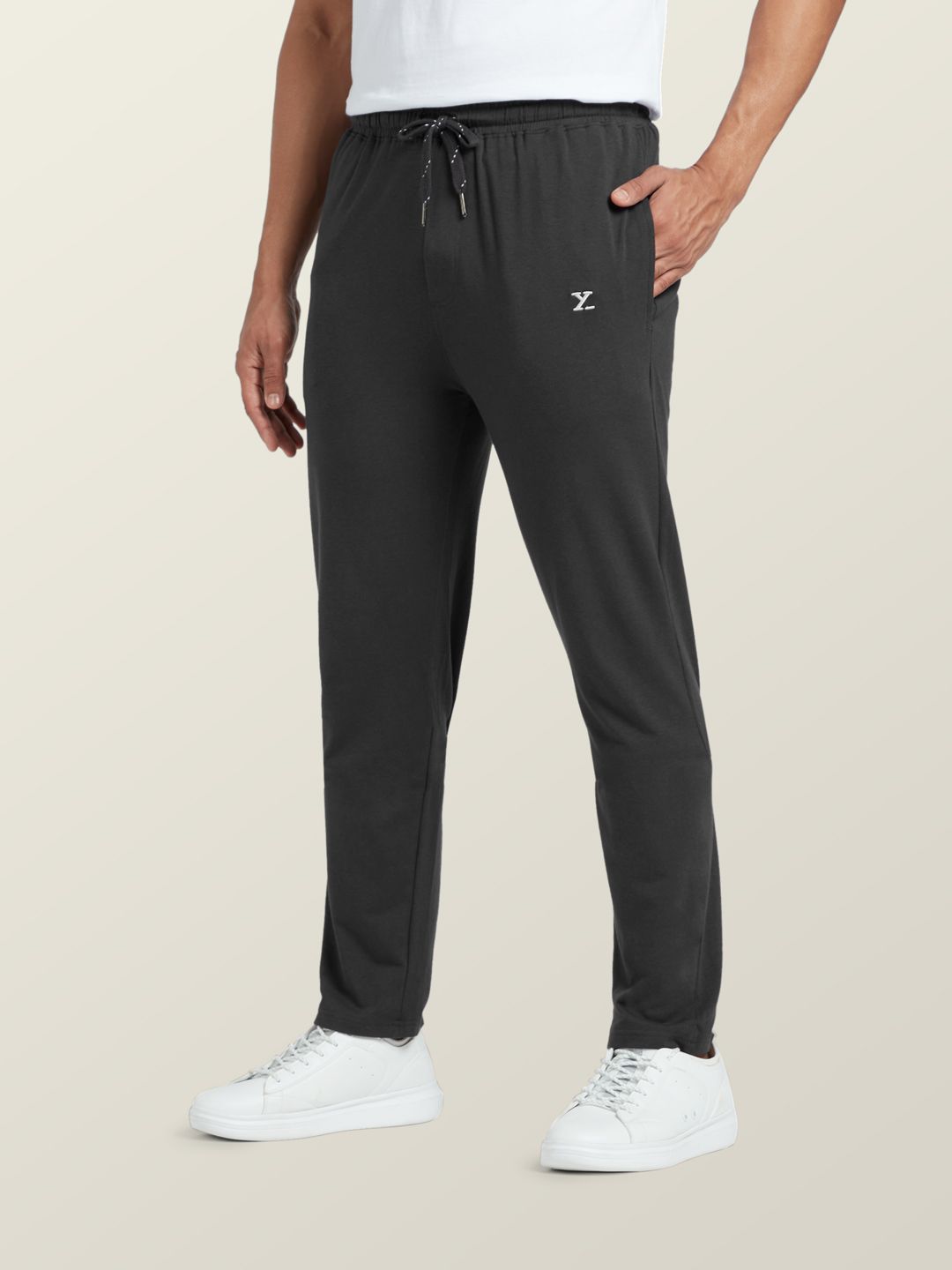 Buy XYXX Men Grey Solid Antimicrobial Cotton Modal Casual Lounge