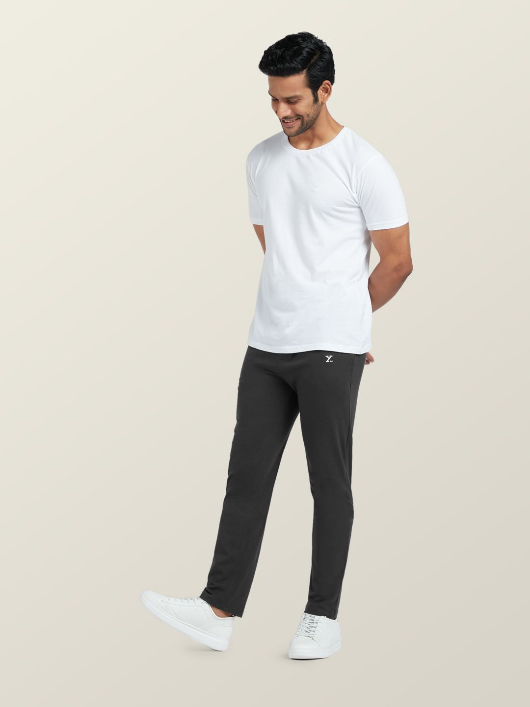 Buy XYXX Men Grey Solid Antimicrobial Cotton Modal Casual Lounge