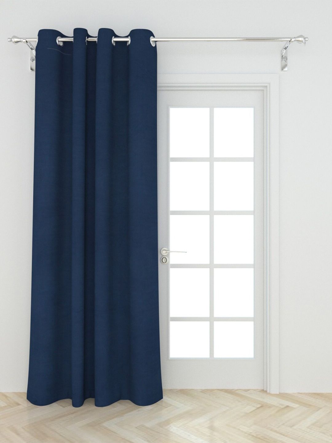 Home Centre Blue Black Out Door Curtain Price in India