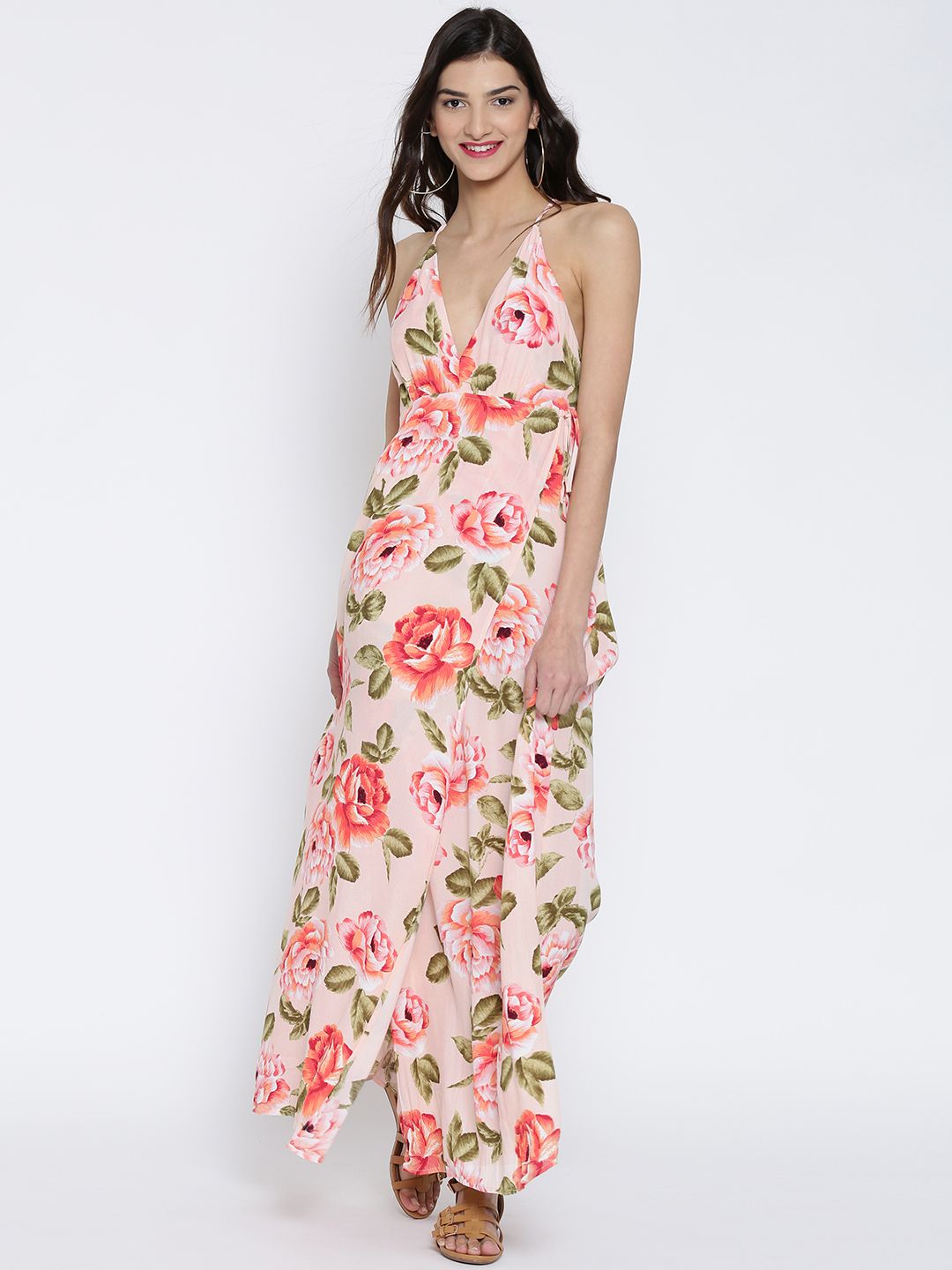 Buy FOREVER 21 Women Pink Printed Maxi Dress - Dresses for Women 1450518 |  Myntra