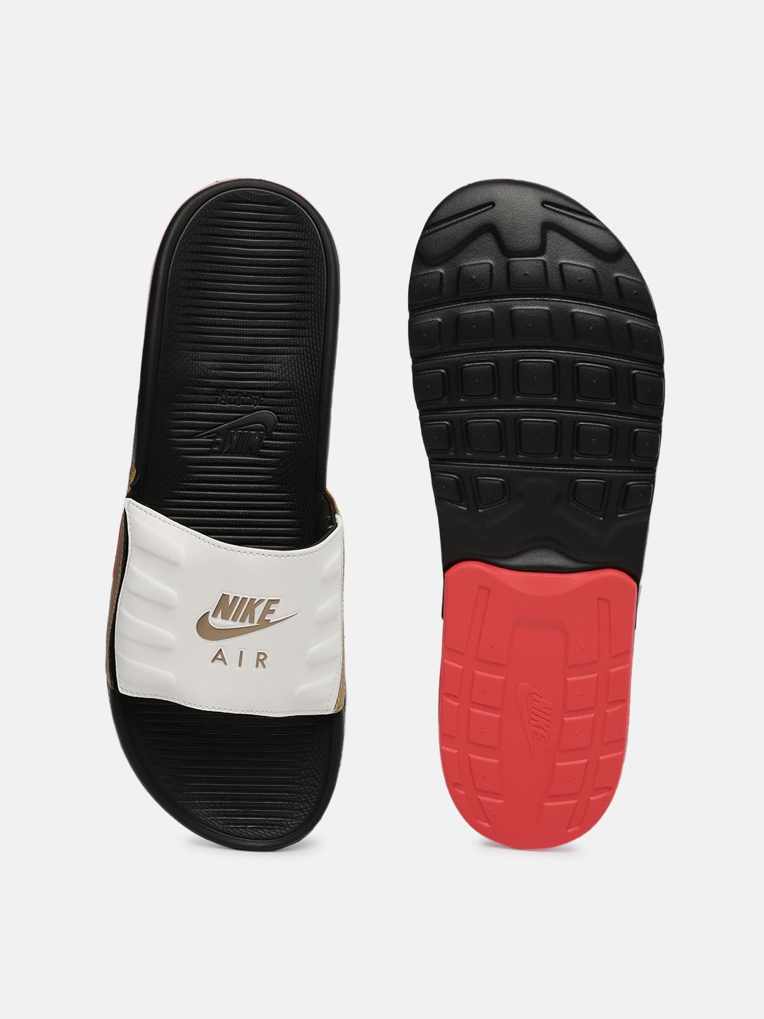 Buy Nike Men White Air Max Camden Printed Sliders - Flip Flops for