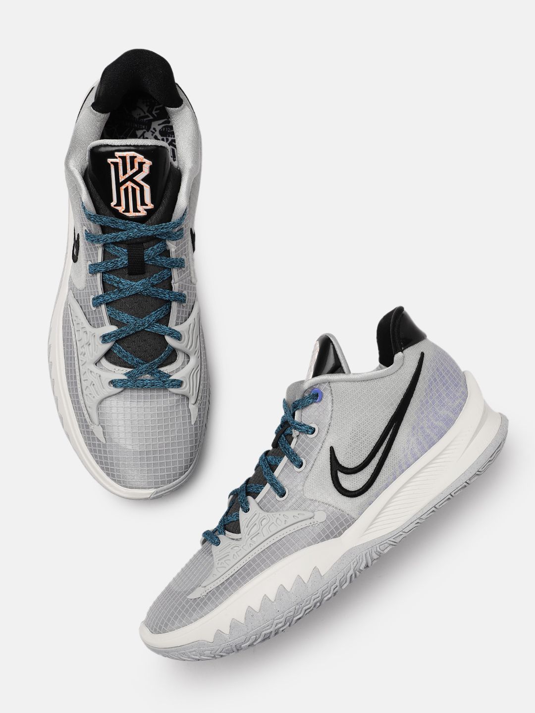 シューズ(男性用) Nike Kyrie4 BLACK/LLIC SILVER 26cm Buy Nike Unisex Grey & Black KYRIE LOW 4 Air Zoom Basketball Shoes