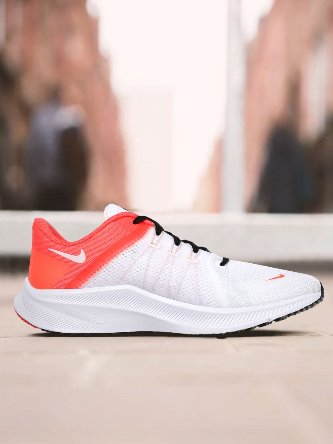Nike Women Off-White & Pink QUEST 4 Running Shoes Price in India
