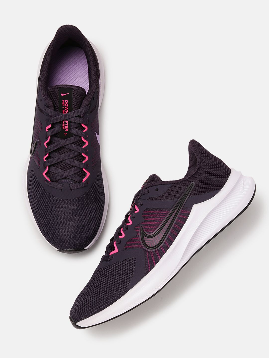 Nike Women Purple Solid Downshifter 11 Training Shoes Price in India