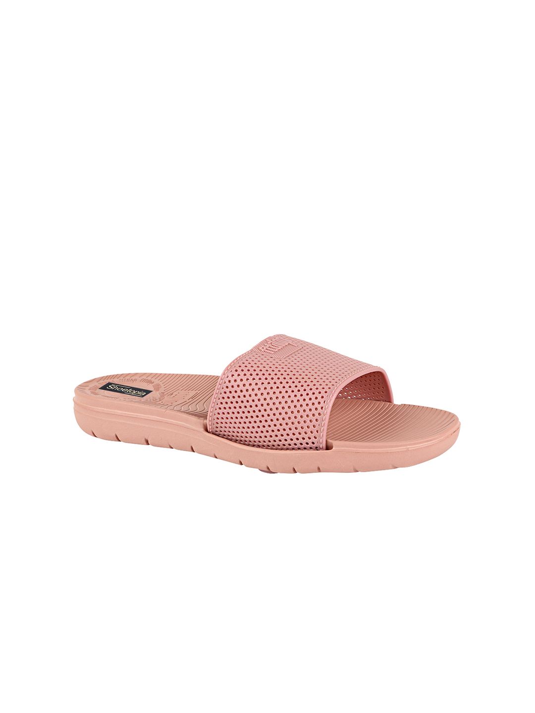 Shoetopia Women Pink Solid Sliders Price in India