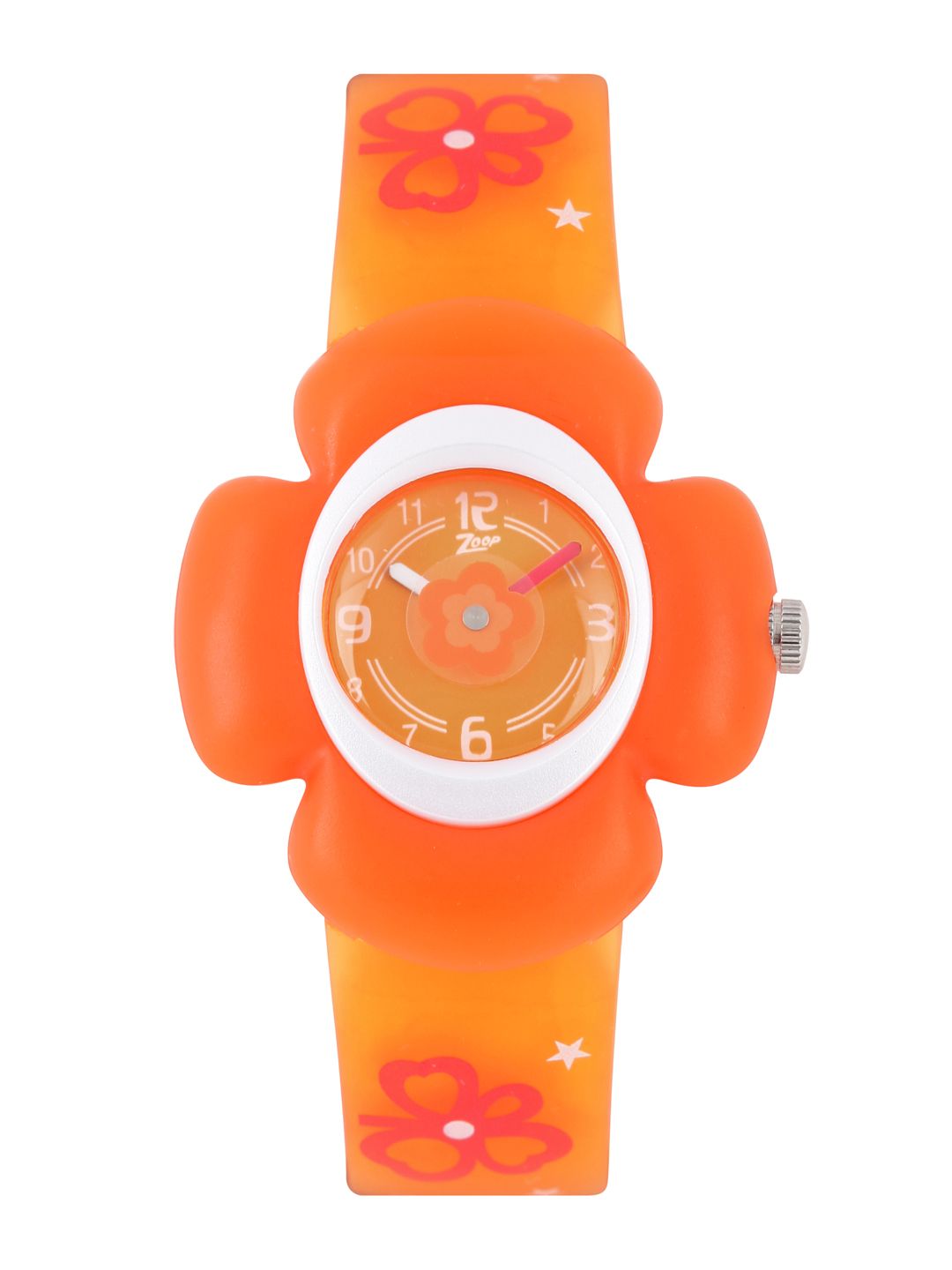 Buy Zoop Upgrades Quartz Analog With Orange Dial Watch For Girls