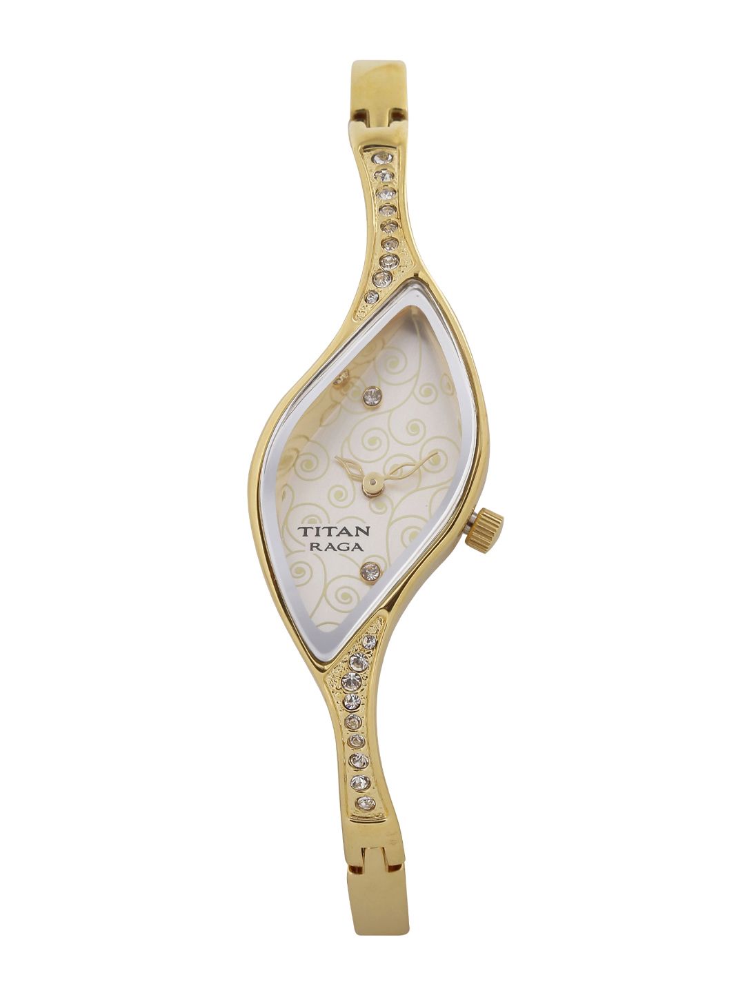 Titan Raga Crystals Women Gold-Toned Dial Watch NF9710YM01E Price in India