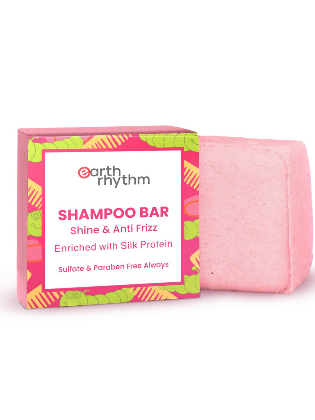 Earth Rhythm Silk Protein Bounce & Shine Shampoo Bar Without Tin 80gms Price in India