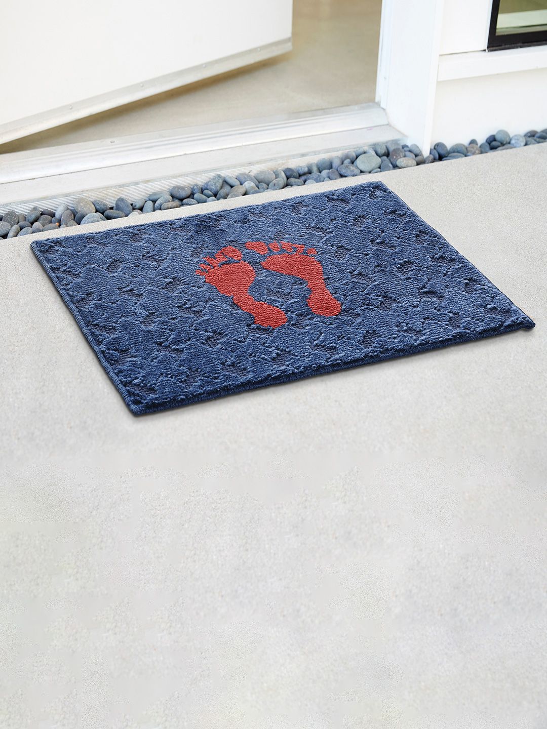 Saral Home Brown Printed Cotton Anti Skid Door Mat