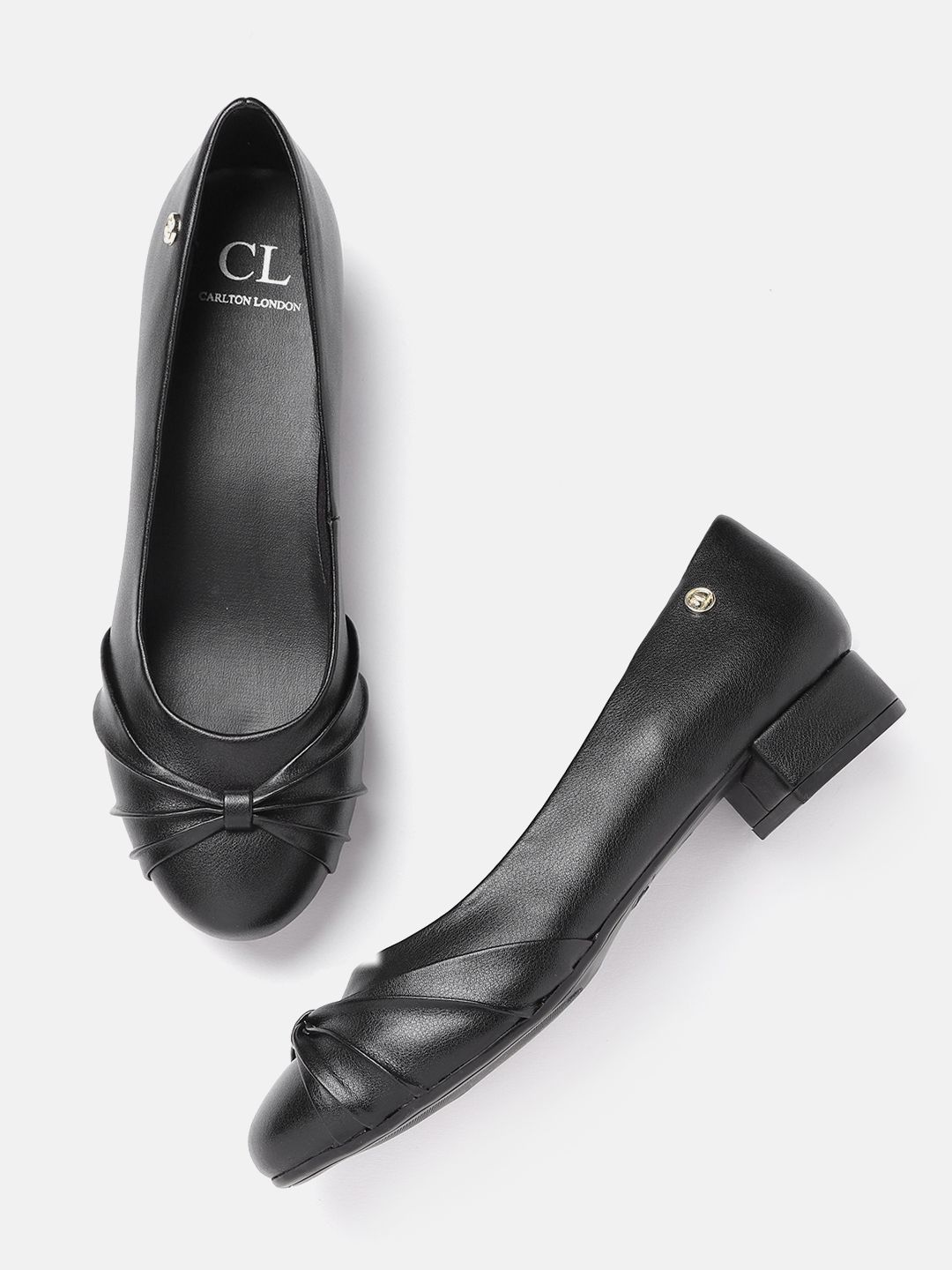 Carlton London Women Black Solid Ballerinas