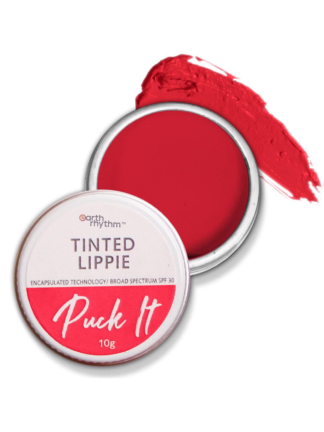 Earth Rhythm Tinted Lippie Puck It Lip Balm SPF 30 - Lady Bug