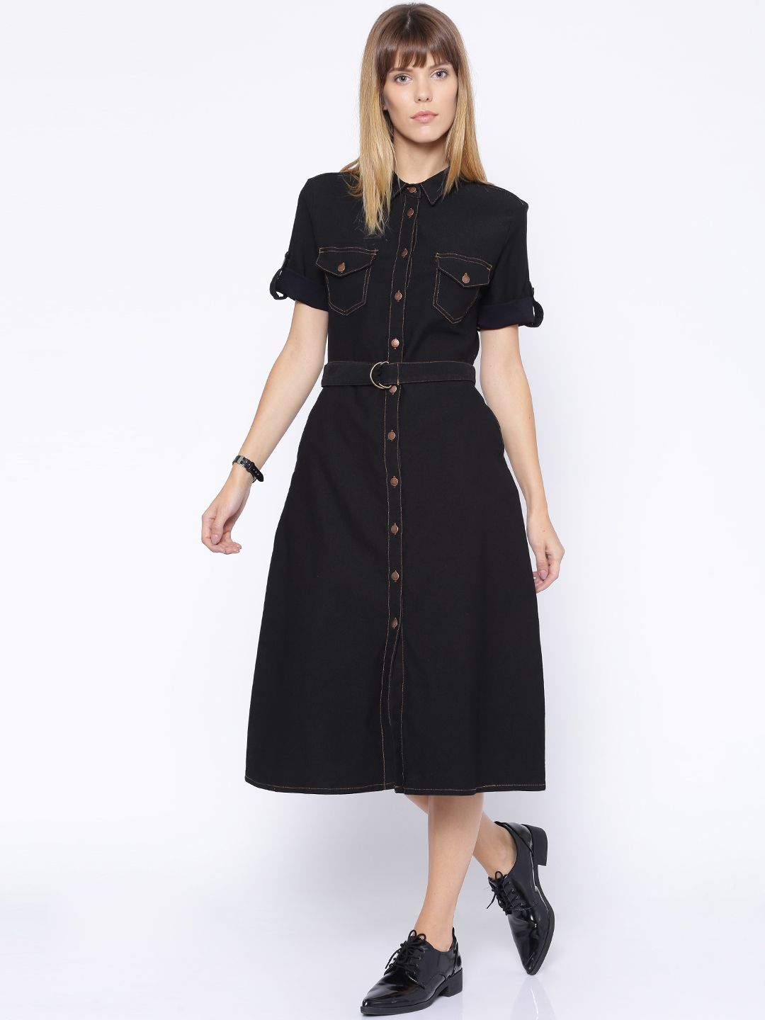 white christmas dresses Long Denim Dress Light Blue Denim / S main image 0
