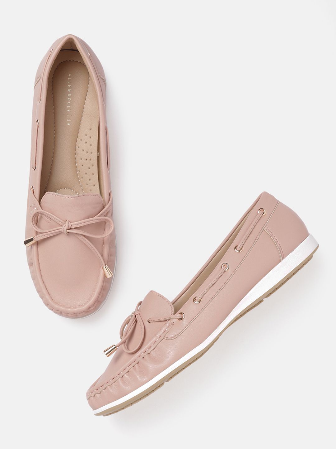 Allen Solly Women Pink Solid Boat Shoes Price in India