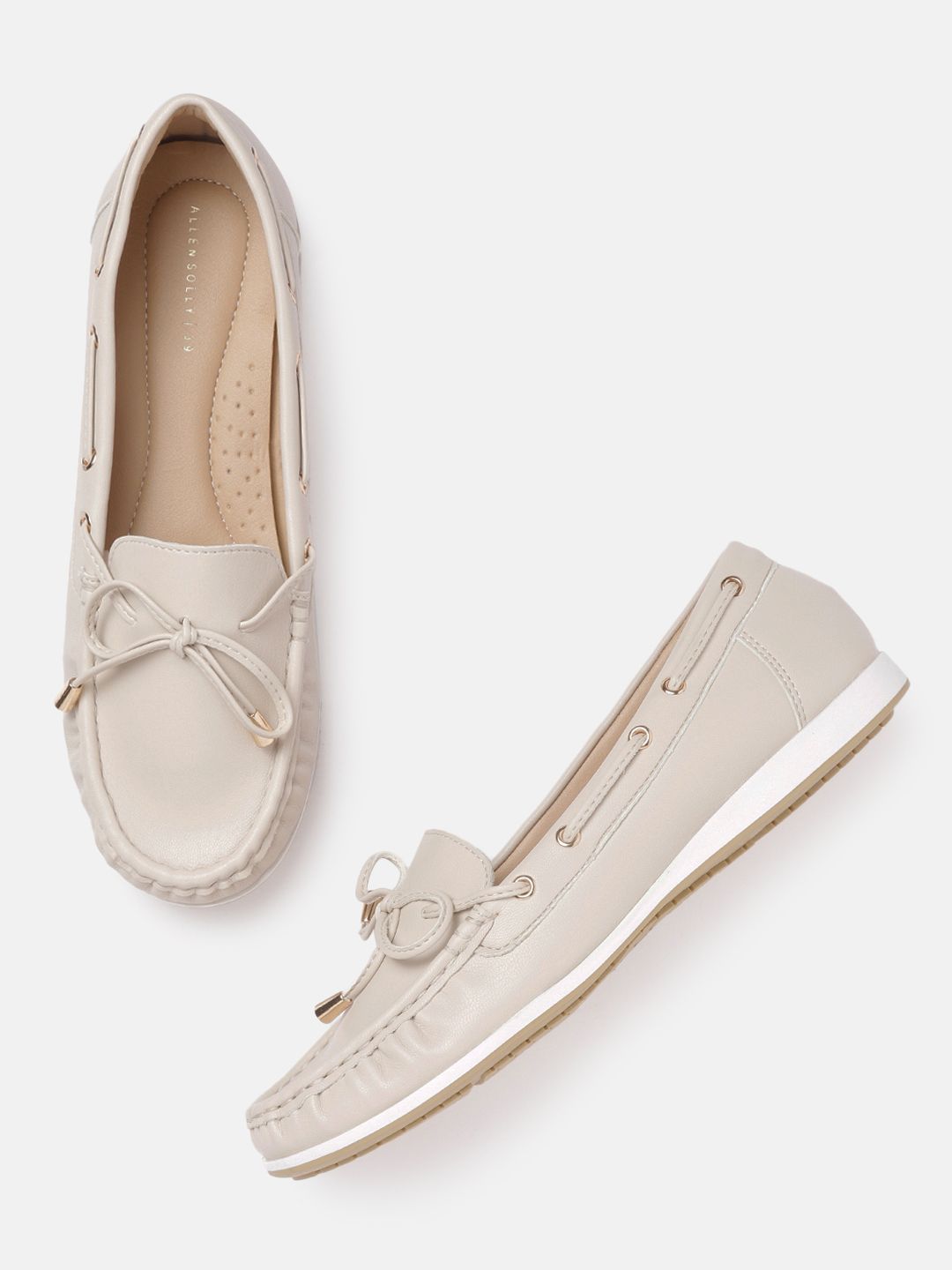 Allen Solly Women Nude-Coloured Solid Boat Shoes Price in India