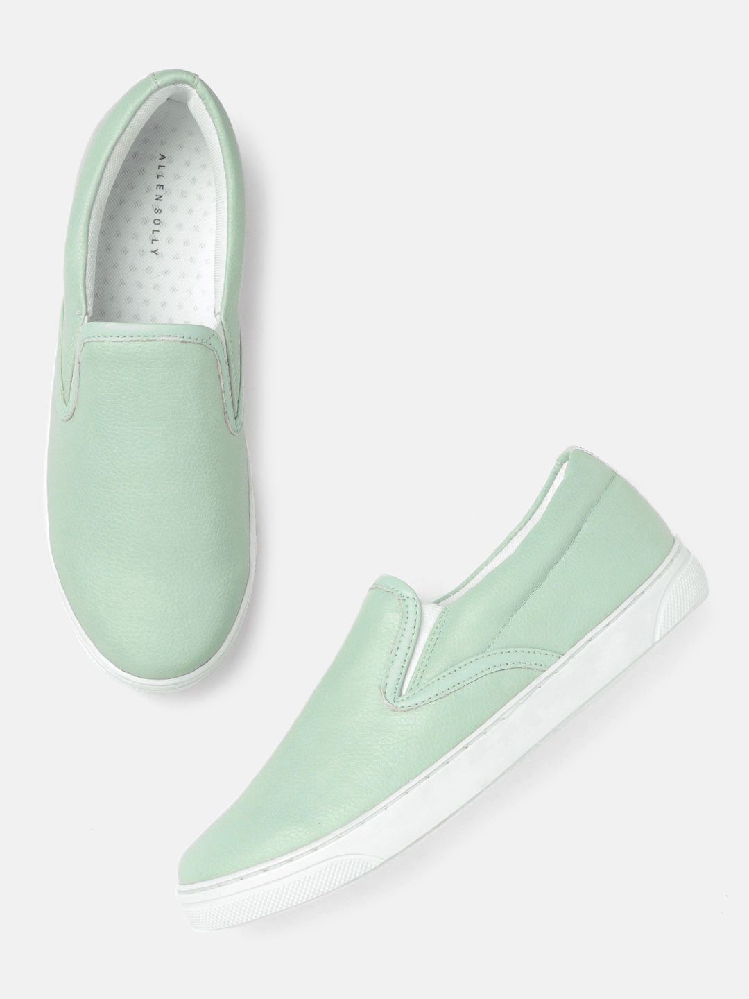 Allen Solly Women Mint Green Solid Loafers Price in India