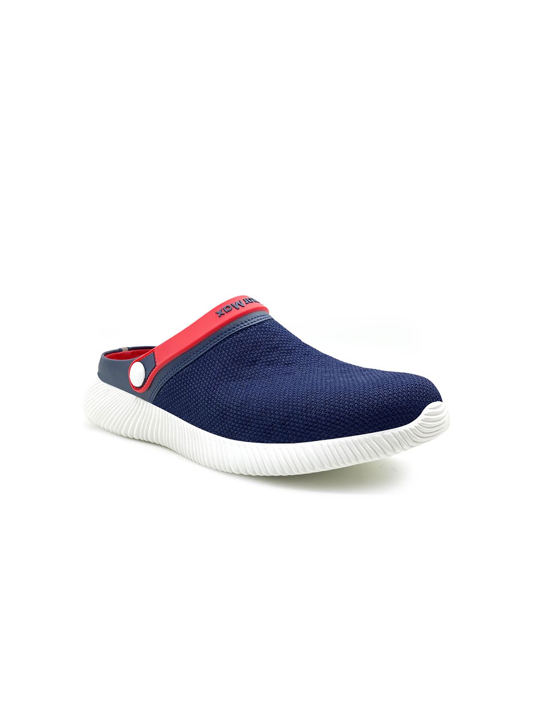 KazarMax Women Navy Blue & Red Clogs Price in India