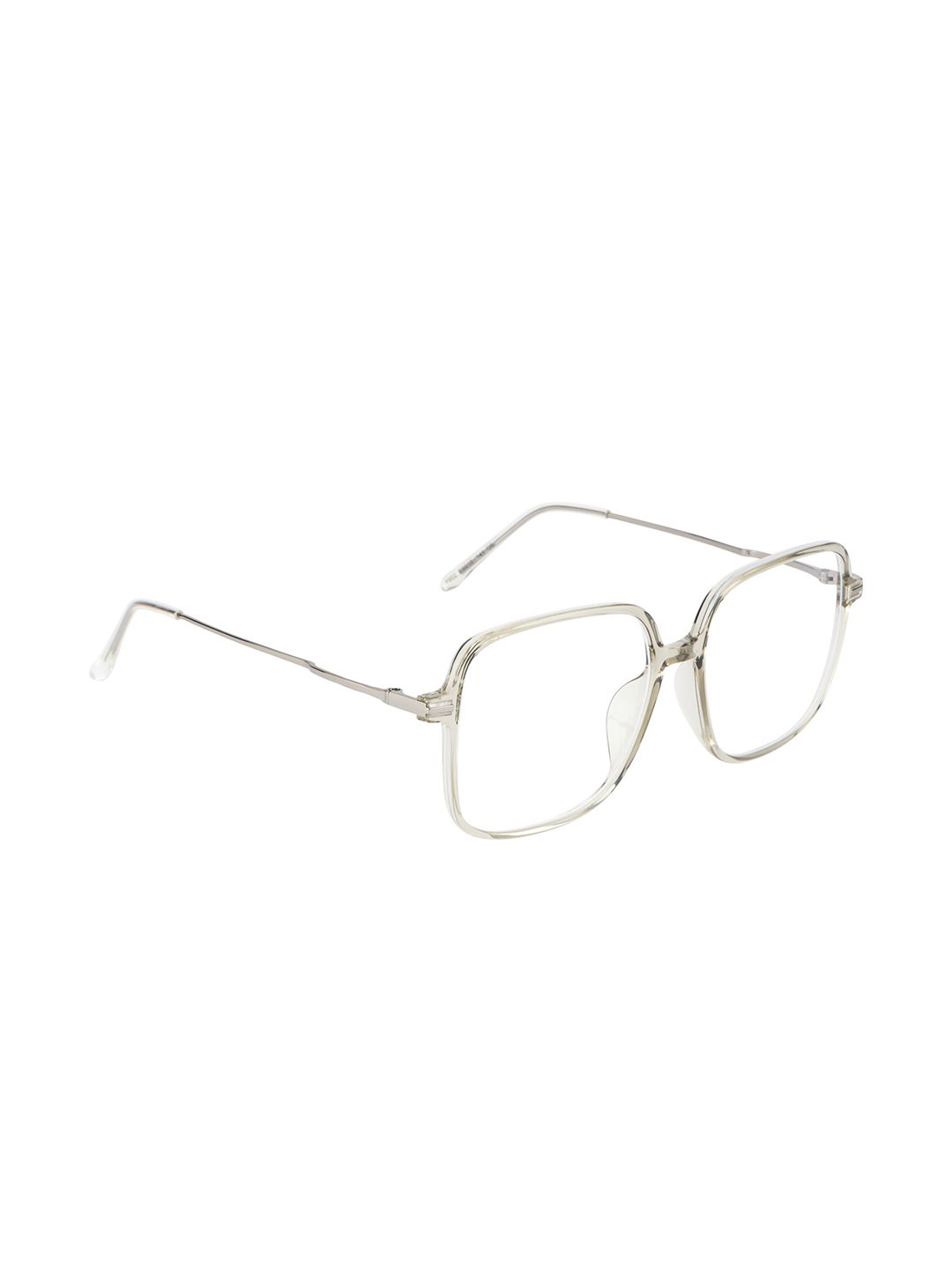 Ted Smith Unisex Silver & Grey Full Rim Square Frames Price in India