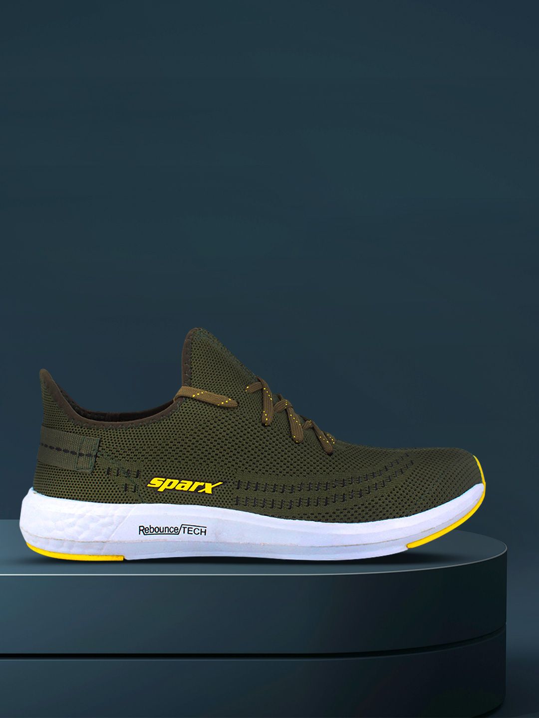 Sparx Men Olive Mesh Running Non-Marking Shoes