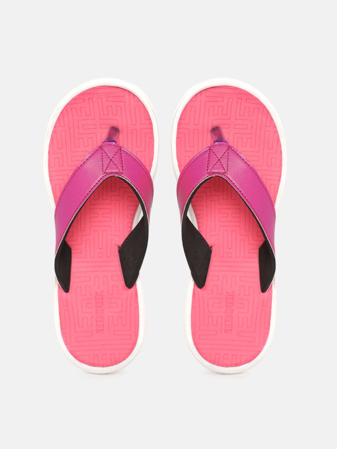 Anouk Women Pink Solid Thong Flip-Flops Price in India
